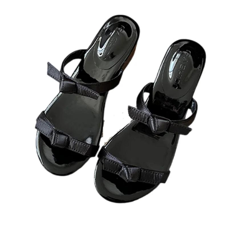 Fashion Wedges Women Slippers Dress Elegant Shoes Cozy Casual Sandals Heeled Shoes Woman 2025 Summer Designer Brand Women’s Zapatillas