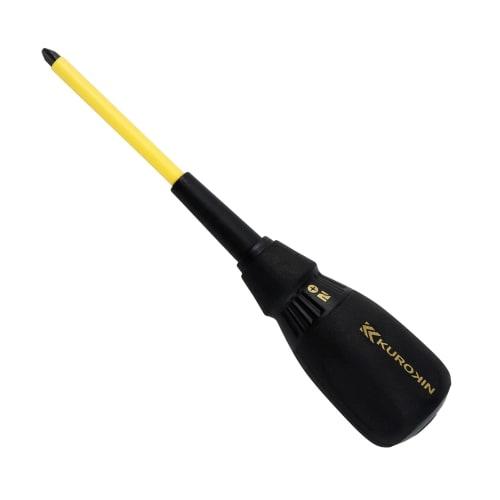

Fujiya Electrician s Screwdriver +2.0, Shaft Length 100mm, Black Gold, 524D-BG