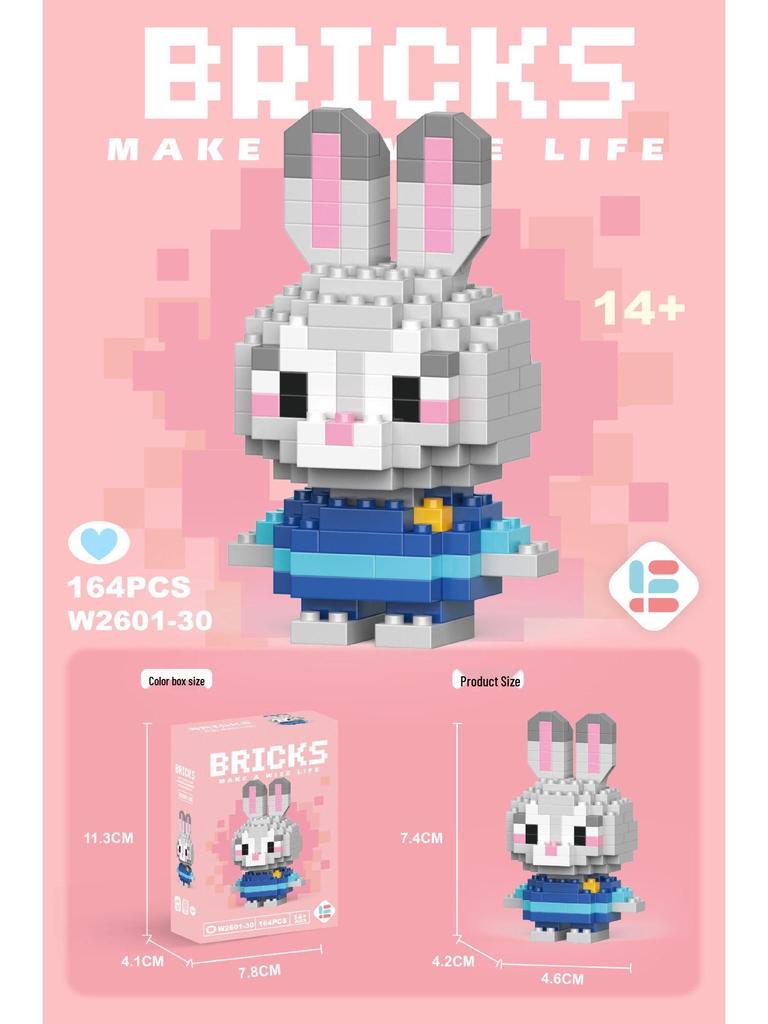 Compatible Lego Micro Building Block Cartoon Figurines - Children's Educational Desktop Toys