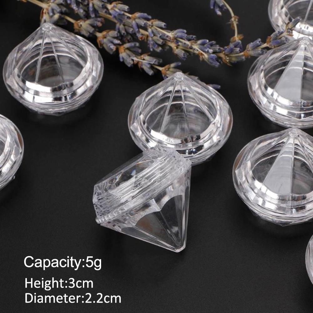 5Pcs 1G Mini Empty Transparent Square Cosmetic Lipstick Container Plastic Heart Shape Clear Cute Small Lip Rouge Case Lip Box алмаз