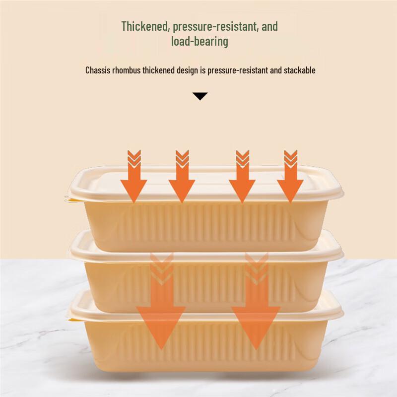 Mr. Corn 750ML Degradable Corn Starch Lunch Boxes