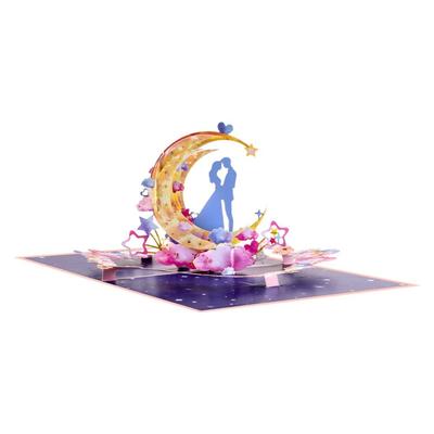 Romantic 3D Heart Tree Greeting Card Elegant Blessing Stereo Love Postcard Invitation Paper Sculpture