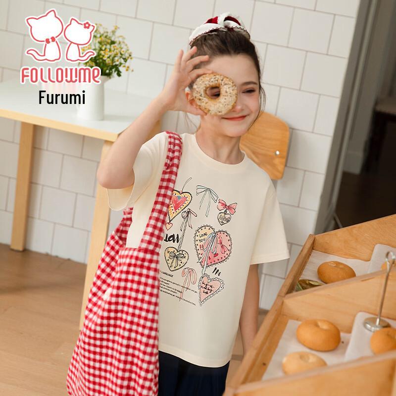 Fuluomi Girls  Short Sleeve T-Shirt 150