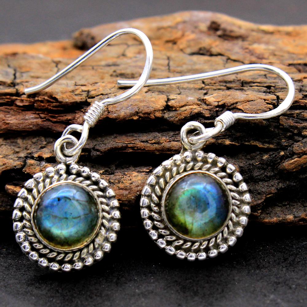 Brinco de labradorita de prata esterlina 925, joias artesanais, joias de declaração, brincos pendurados para mulheres