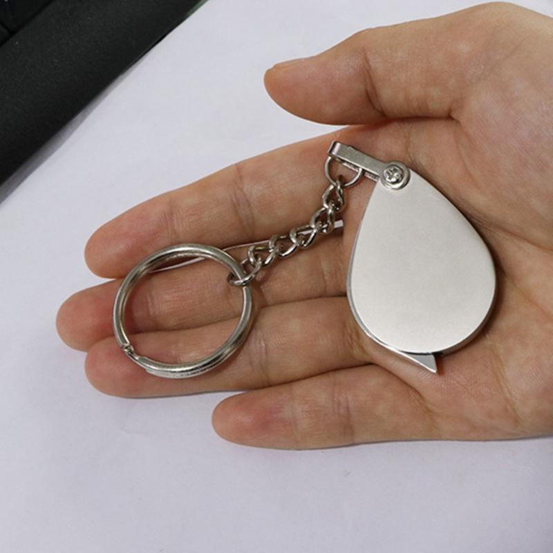 Pocket Magnifier with Keychain Portable 20X Metal Pocket Magnifying Glass
