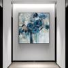 Aquarell Blau Blumen Leinwand Malerei Moderne Abstrakte Poster und Drucke Wand Kunst Bilder für Wohnzimmer Home Decor Unframed