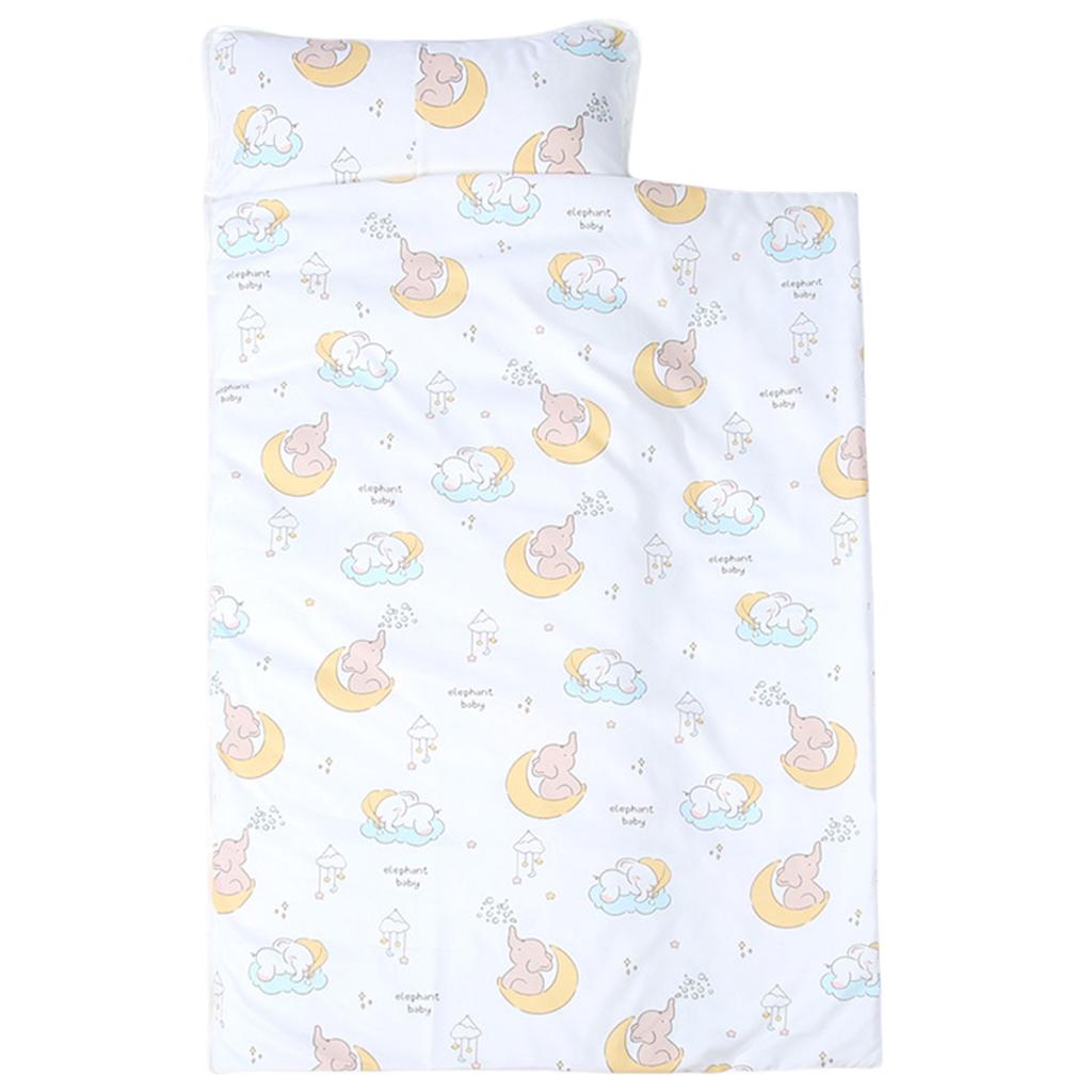 Kleinkind Nickerchenmatte Schlafsack mit Kissen Kinder Schlafunterlage mit abnehmbarem Kissen Hübsiger Druck Decke Baby Gitterbett Deko