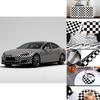 Black White Checker Pattern Bright Surface Stickers Car Decor For Motorcycles And Kitchen Surfaces