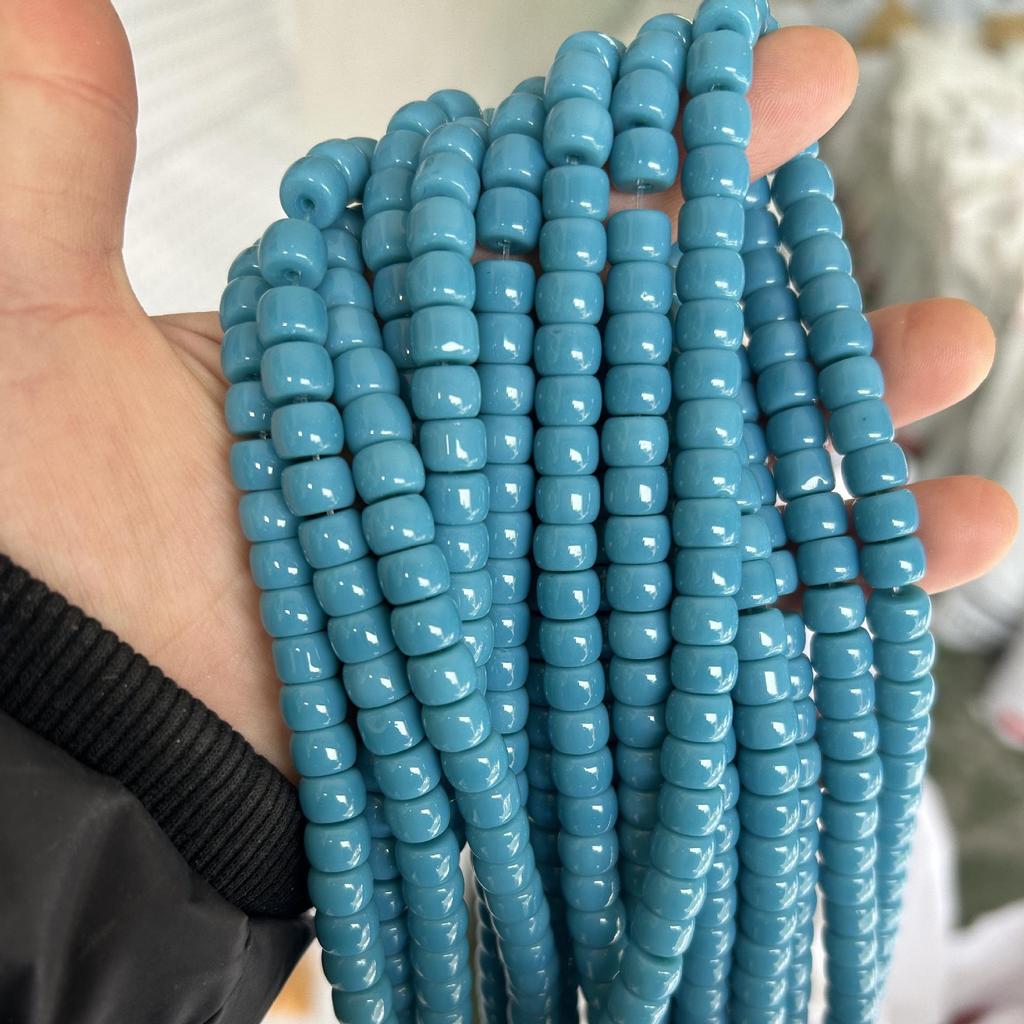 Multi-Color 6x8mm Glass Barrel Beads for Jewelry Making