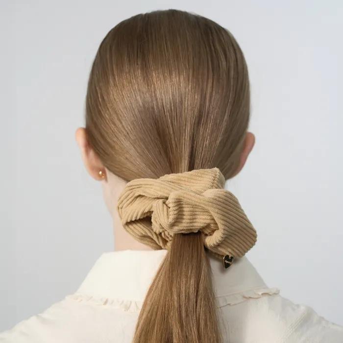 corduroy scrunchie - beige