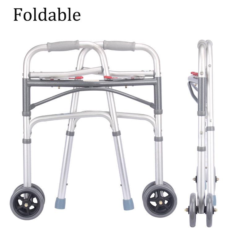 Heavy-Duty Folding Walker with Wheels for Seniors, Adults, Medical Walker, Bariatric Walker,Extra Wide Front Wheel Walker