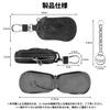 Annhua Women's Smart Key Case, Leather, Key Case, Unisex, Compatible with Smart Keys, Carabiner, Prevents Fall, Black