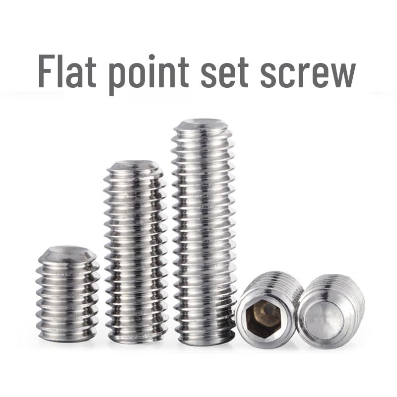 JNL 304 Stainless Steel Hex Socket Flat Point Set Screw