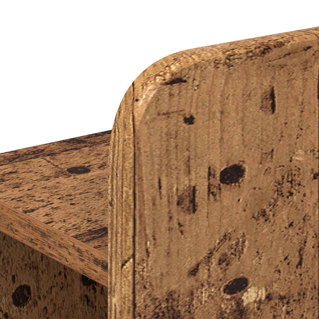 Bed Frame with Storage Space Reclaimed Wood Look 120 x 190 cm Engineered Wood