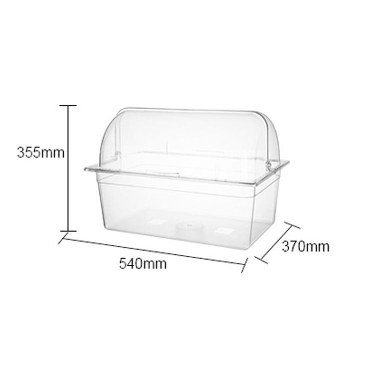 Large Transparent Food-Grade Plastic Tasting Plate with Lid