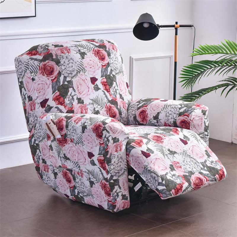 1-Sitzer Split Sofabezug Schmutzabweisend Stretch Couchkissen Lazy Boy Relax Floral Liegesofa Überwurf für Wohnzimmer Zuhause
