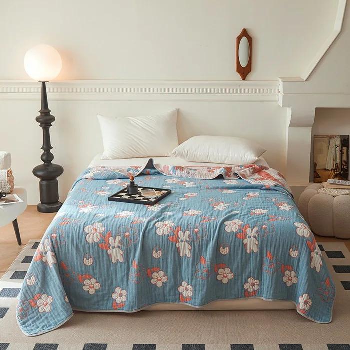 New Class a Cotton Is Not Easy To Shrink 6 Layers Gauze Blanket Towel Blanket Summer Blanket