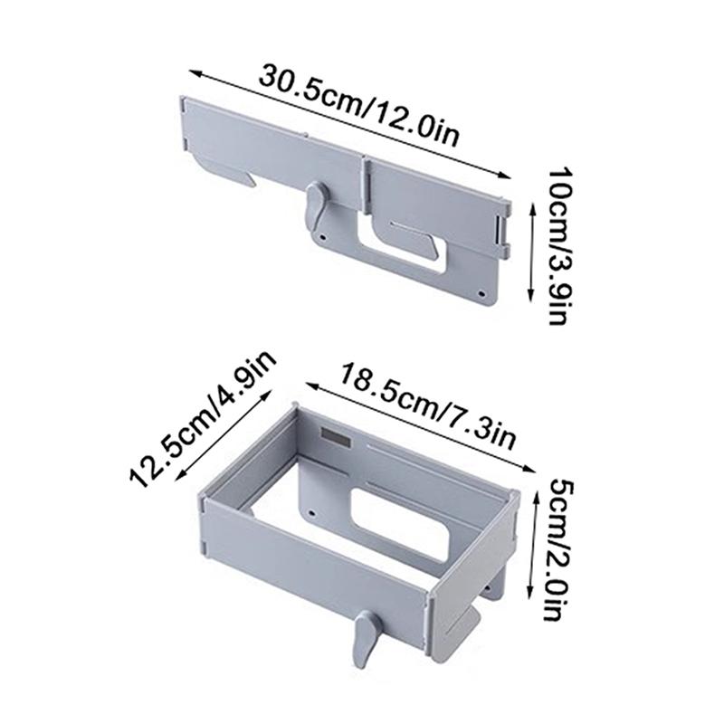 Faltbarer Müllbeutelhalter Wandmontiert Küchenmüllbeutel Organizer Hängender Plastiktütenfolien Aufbewahrungsständer Behälter Spender
