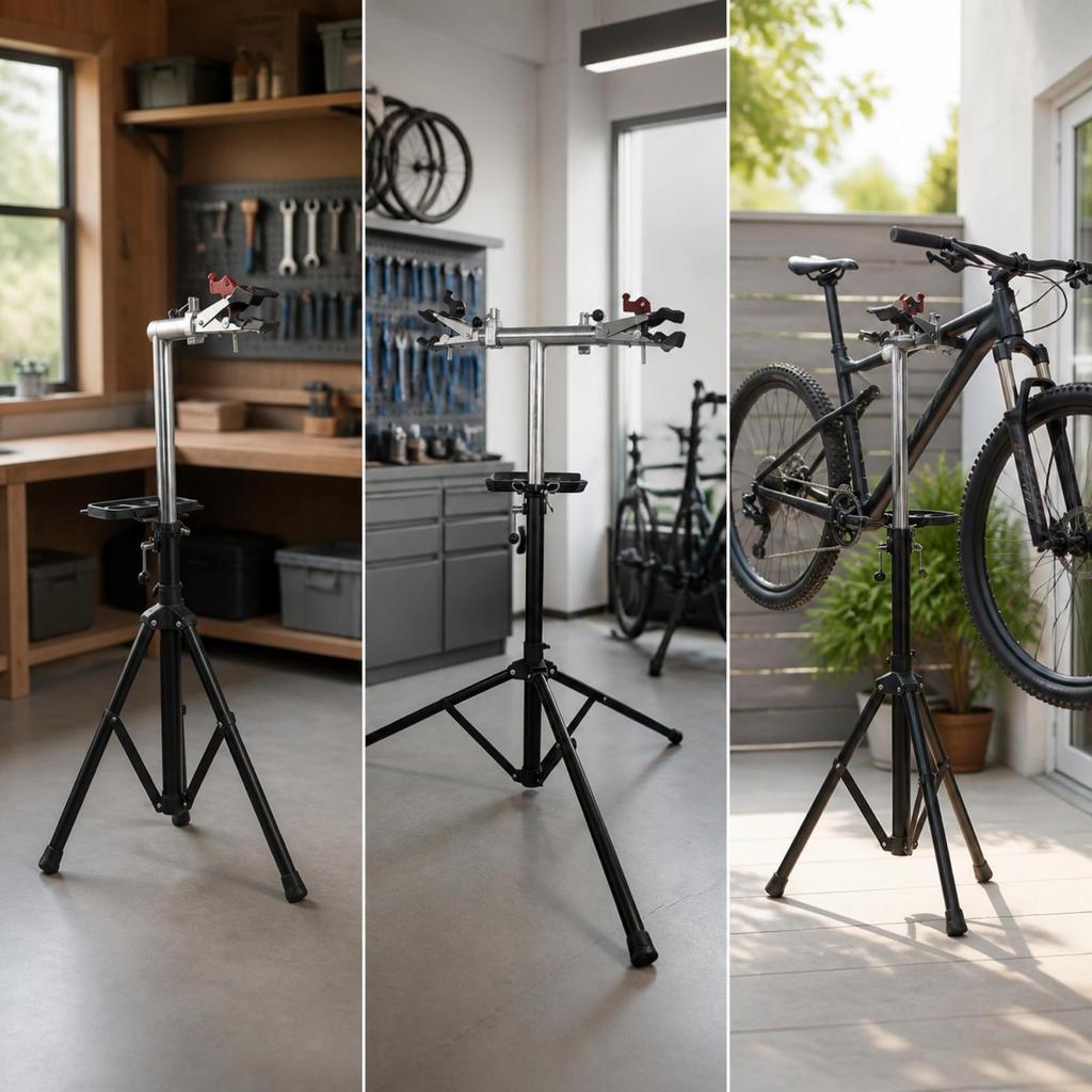 Cycle Repair Stand with Tool Tray Sturdy for Home Mechanics