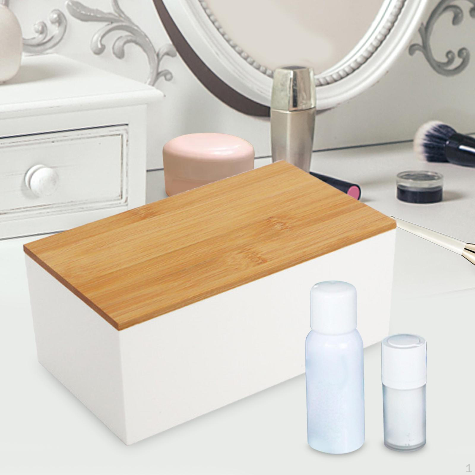 

Органайзер для ванной комнаты, кейс, держатель для макияжа, контейнер, пыленепроницаемая, прочная, портативная коробка для хранения косметики, White flat cover