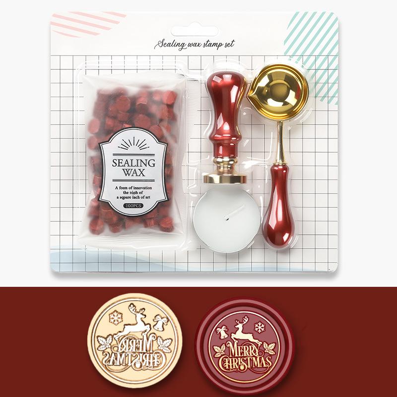 

С Рождеством Печать Восковая Печать Блистерная Упаковка Восковые Гранулы для Запечатывания, Отлично Подходит для Украшения Рождественских Открыток, Приглашений