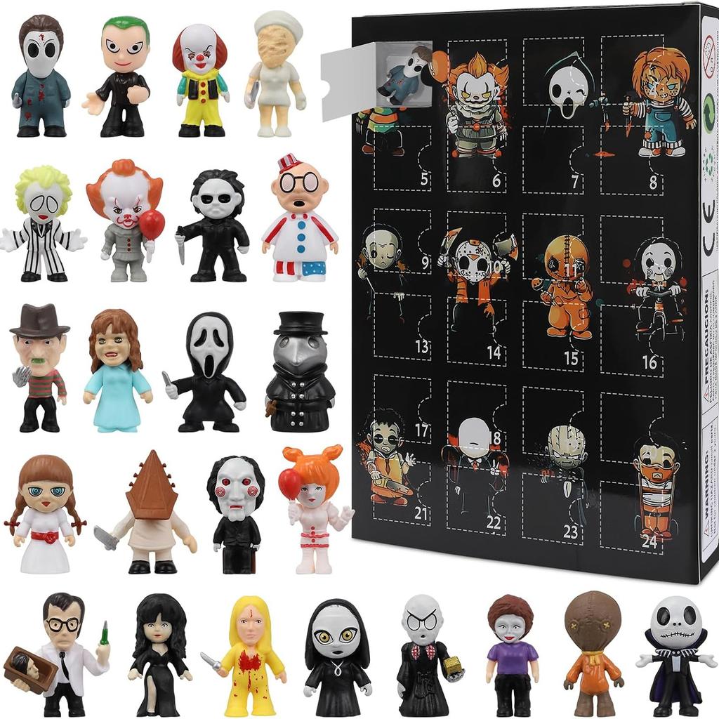 Halloween Countdown Advent Calendar 2026 for Kids and Adults with 24 pcs Classic Doll Collectible Figures, Pre-Christmas Doll Nightmare
