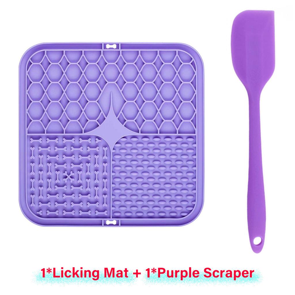 SW Pet Licking Pad Dog Cat Lick Silicone Mat Pet Slow Food Plate Feeding Bowl for Sucker Foods Training Dogs Bathing Distraction