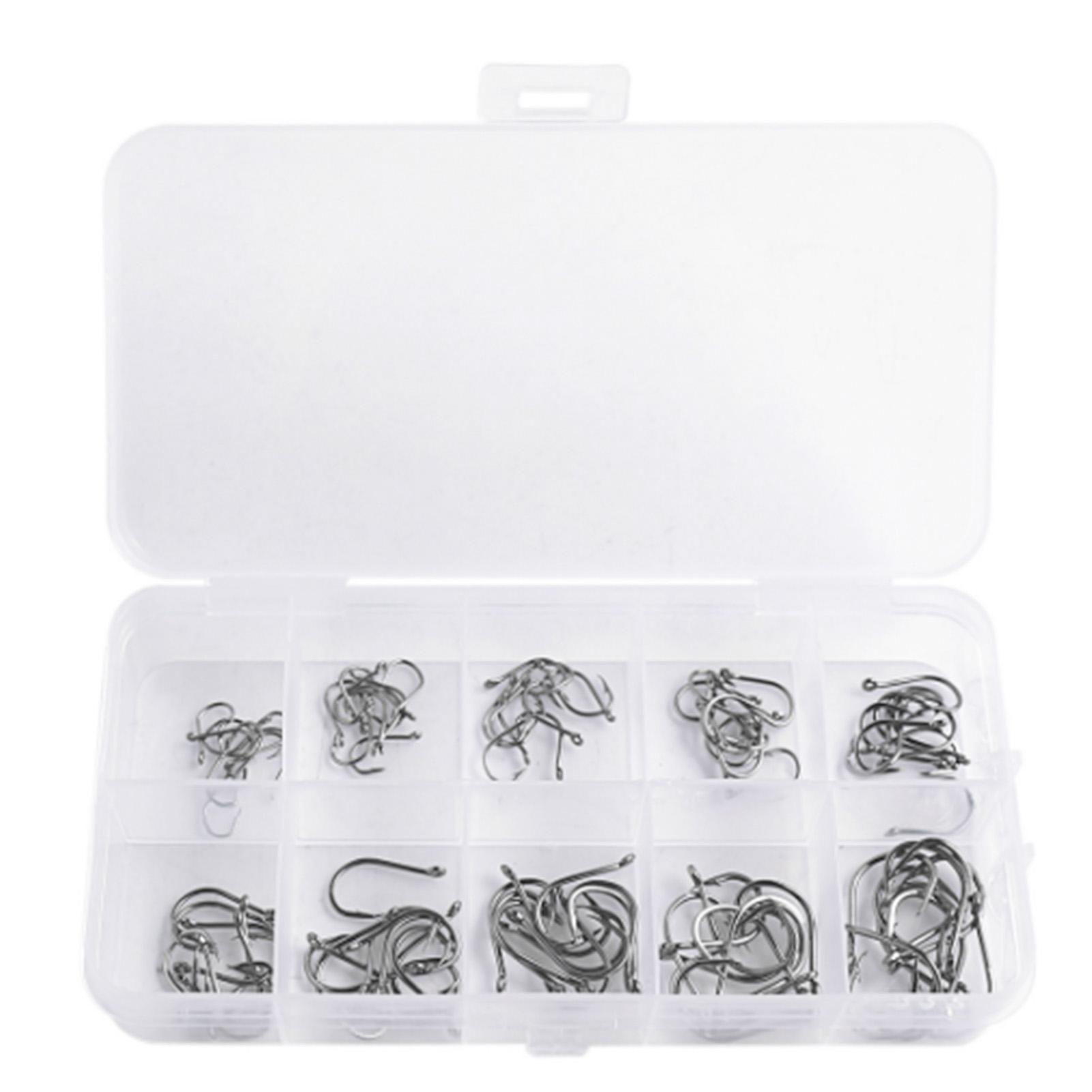 

100/200/300 шт. Крючки с бородкой для пресноводной и морской рыбалки с острым жалом, прочные из углеродистой стали, рыболовные аксессуары