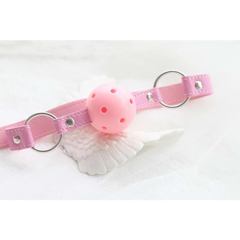 Leather Open Mouth Gag Ball Harness Restraints Erotic Games Oral Oral Fixation Fetish Bdsm Bondage Sex Toys for Couples Sex Products