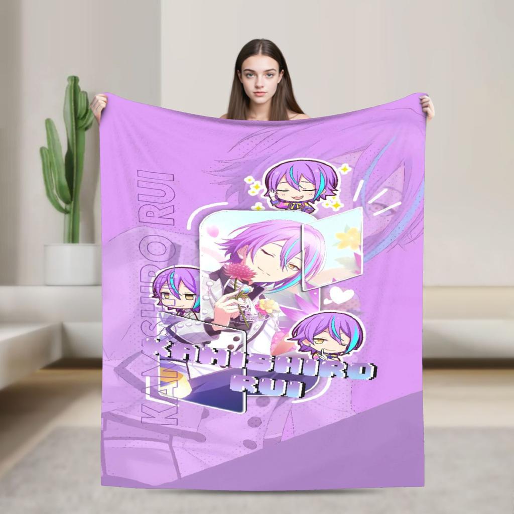 Warm BlanketStudents Decorative Rui Kamishiro Bedding Throws  Flannel Bedspread For Bedroom Graphic Sofa Bed Cover
