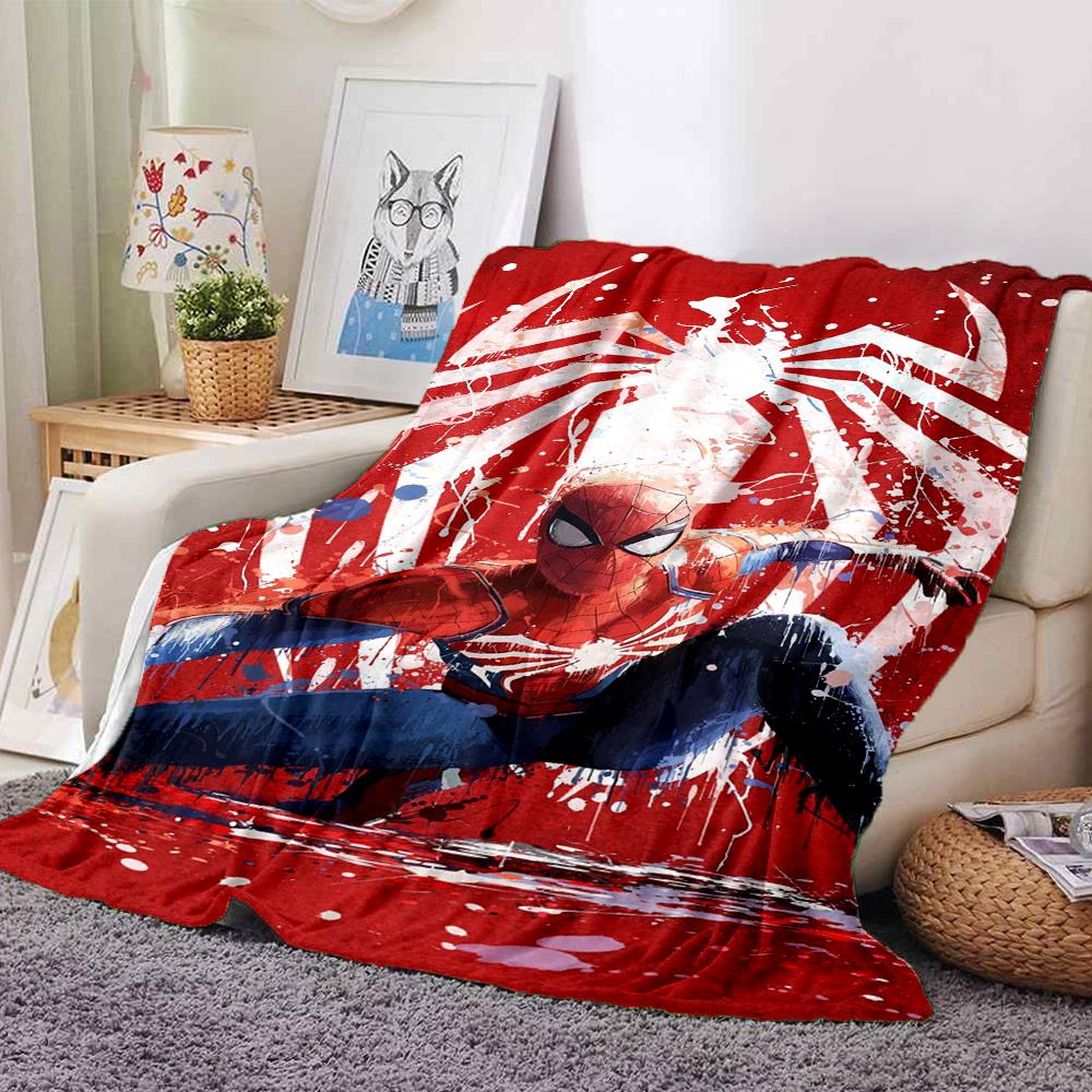Spiderman Spiderverse Blanket Soft Throw Blanket For Home Bedroom Bed Sofa Travel Office Solid Christmas Blanket