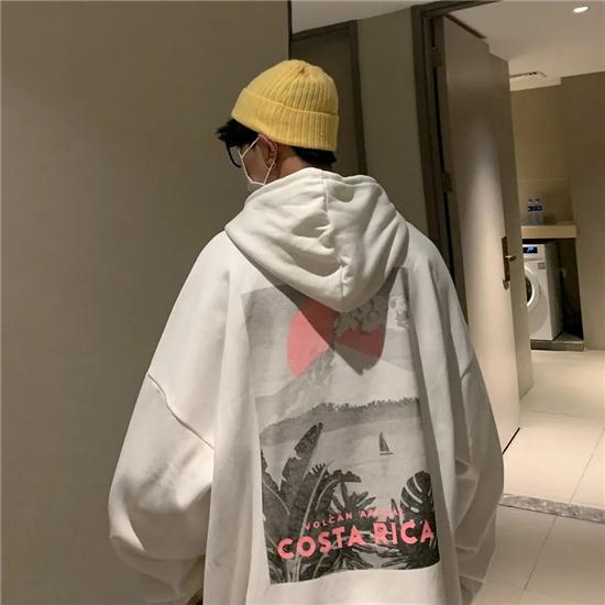 oversized moletom com capuz drop shoulder