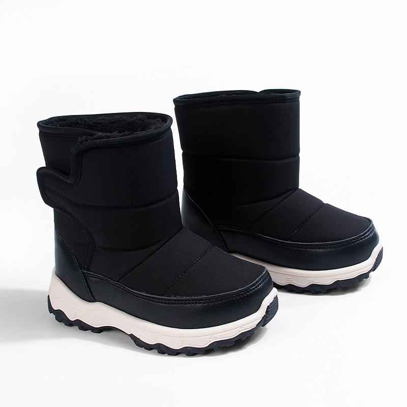 Winter new girls boots thickened warm Velcro children's snow boots boys casual soft-soled sports cotton shoes