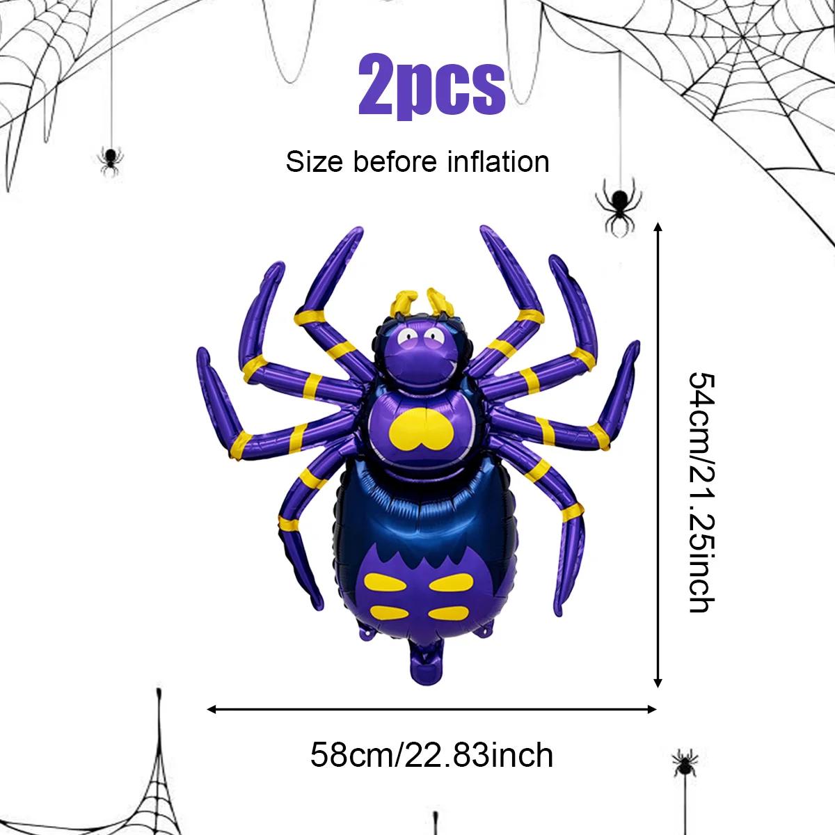 

2pcs Purple Spider Balloon Set, Suitable for Halloween Theme, Spider Theme, Horror Atmosphere Shooting Props Other&Other