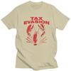Men Funny Tax Evasion Lobster Meme Design T Shirts Summer Short Sleeve Pure Cotton Colthing Leisure Novelty Graphic Tee Tops