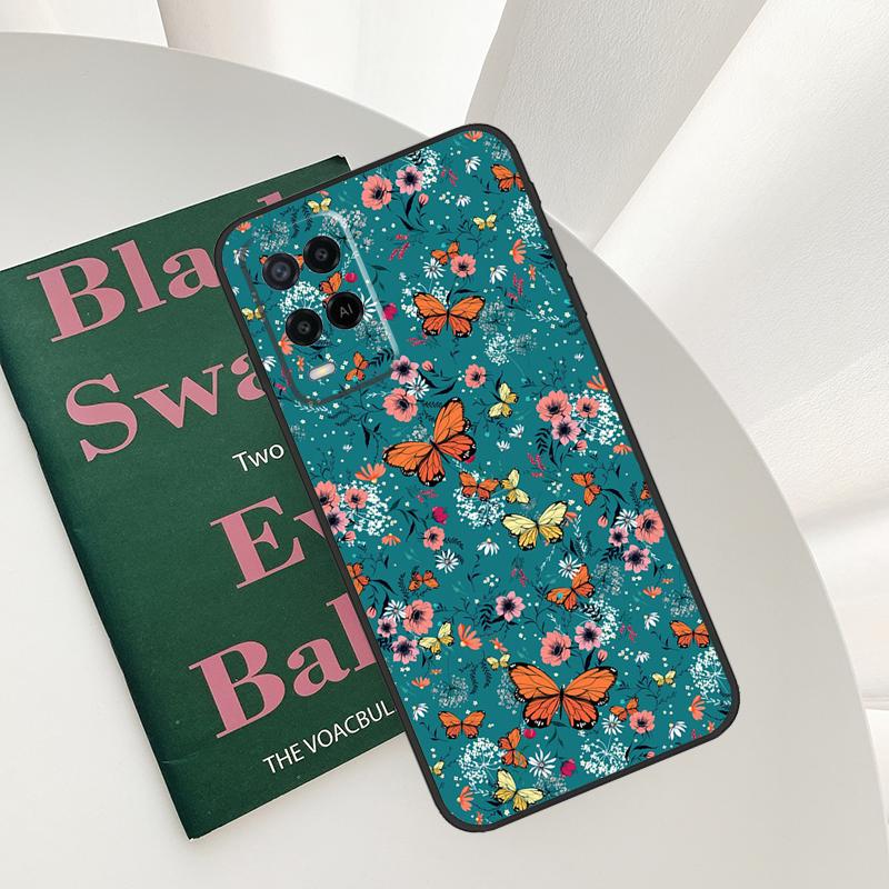 Luxury Butterfly Case For Oppo A15 A16 A17 A52 A72 A76 A96 A54 A74 A94 A54S A57S A58 A78 A98 A57 A77 Cover