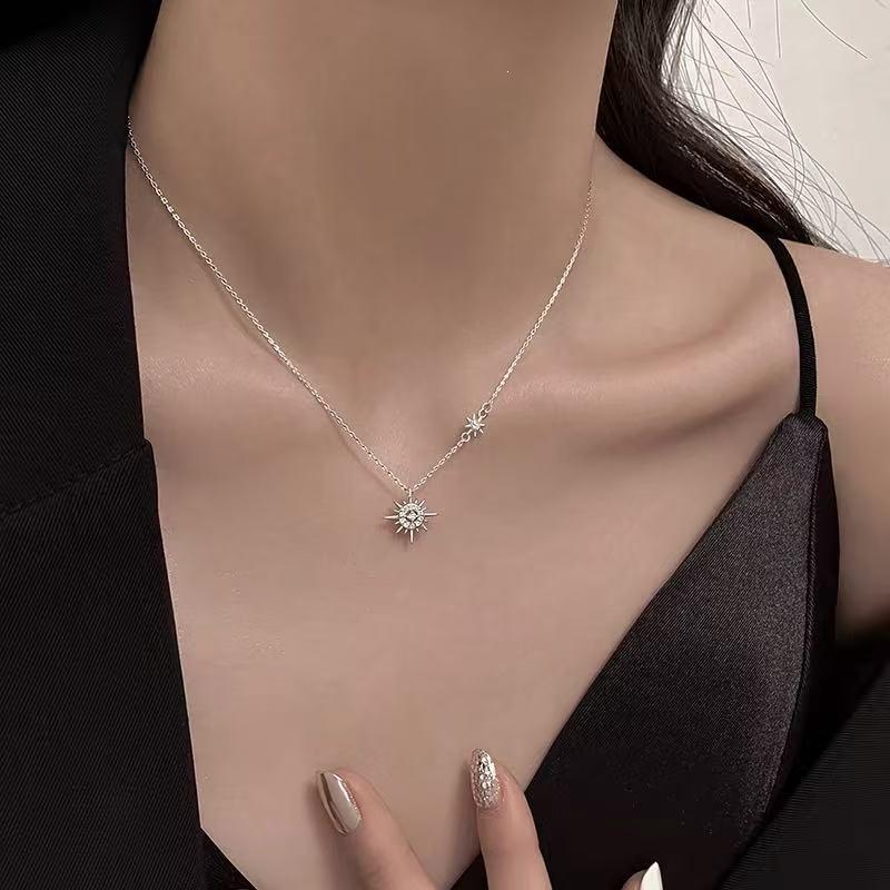 925 Sterling Silver Star Necklace - Luxury Women's Choker, 2025 New Fashion Clavicle Chain