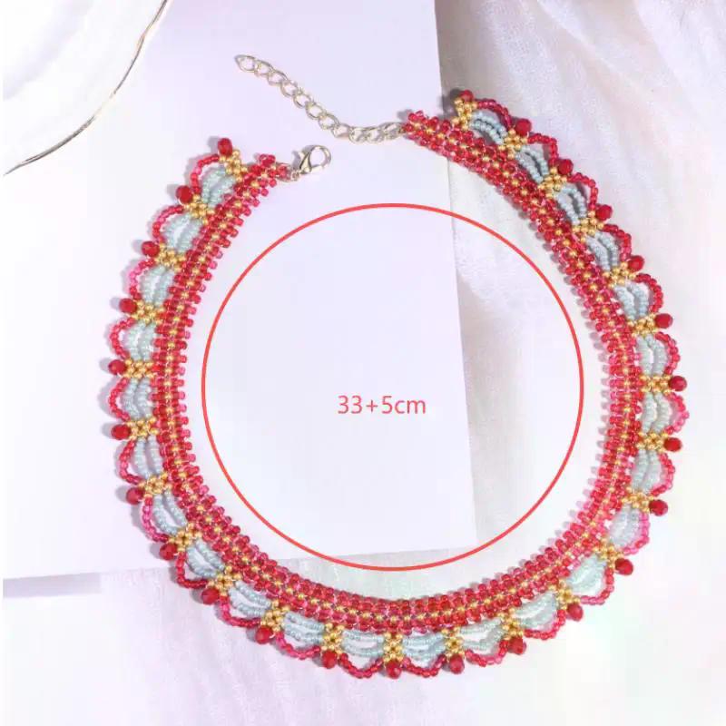 Antiquity Chinese Style Beads Necklace Hanfu Accessories Ethnic Style Horse Face Skirt Decorative Jewelry Gift