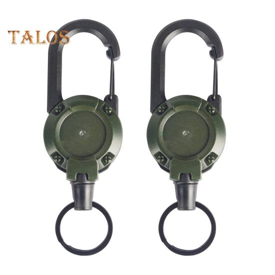 2 szt. Wytrzymały wysuwany brelok do kluczy, identyfikator, wielofunkcyjne narzędzie, klips karabinkowy, klucze, identyfikatory, taktyczny zwijak ID z wysuwanym sznurkiem