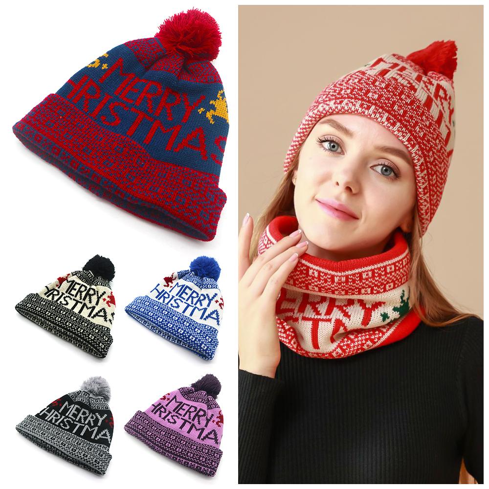 Pompom Knitted Beanies Elk Ski Cap New Casual Cap Gift