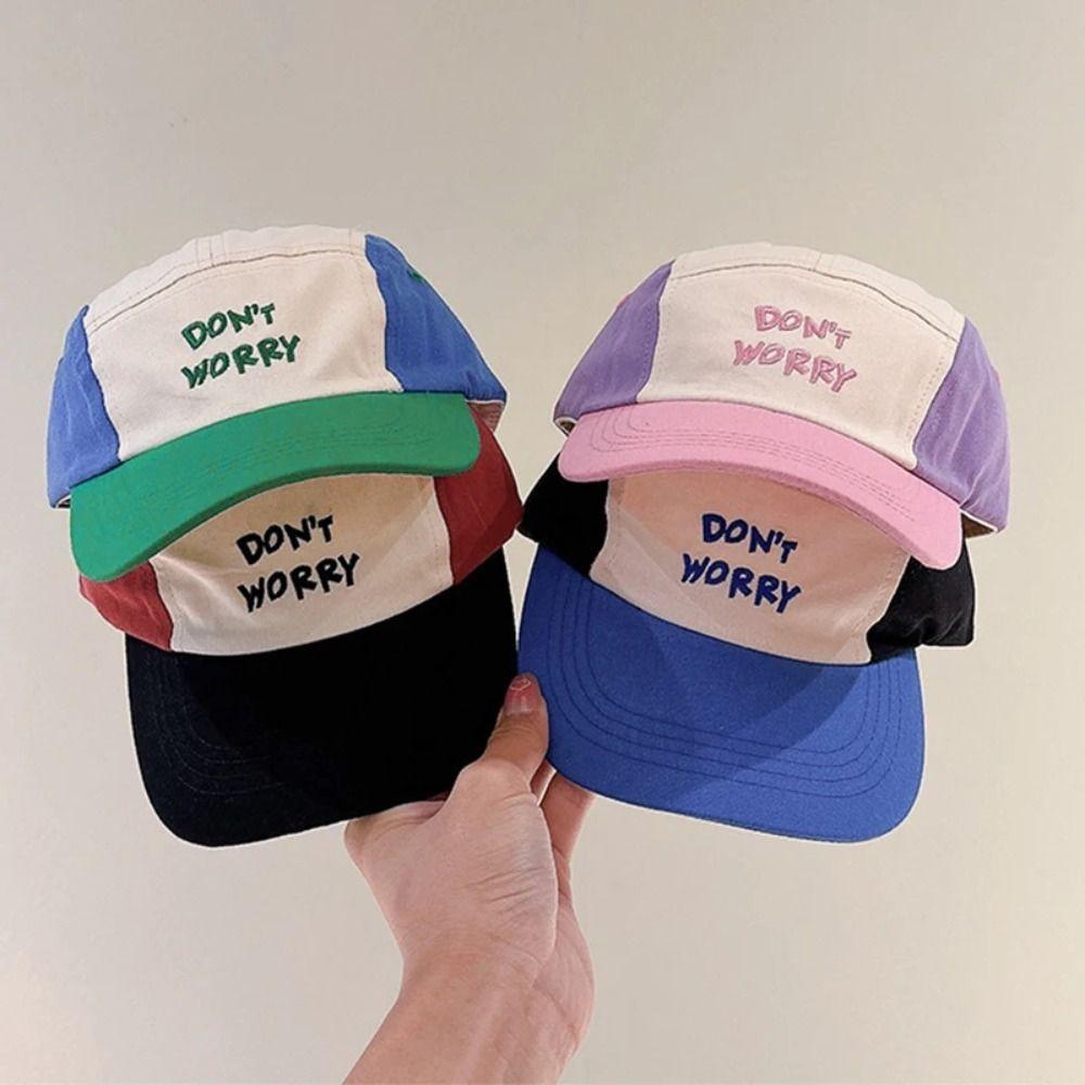

Cotton Peaked Caps Short Brim Baseball Cap Casual Sun Hat Children