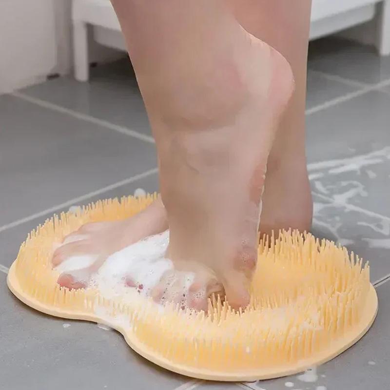 Back Massage Brush Silicone Foot Wash Body Cleaning Bathing Tool Exfoliating Shower Massage Scraper Bathroom Non Slip Bath Mat
