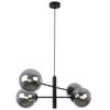 Vicenza Black Hanging Lamp 4-Flat Graphite Lampshade E14