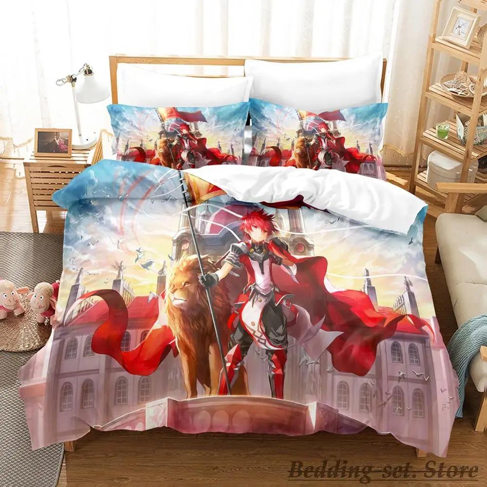 Coolt Spel Elsword Sängklädesset Enkelt Twin Full Queen King Size Sängset Vuxen Barn Sovrum Påslakan Set Anime sängkläder Säng