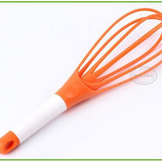 Plastic-Handled Manual Egg Whisk for Baking оранжевый