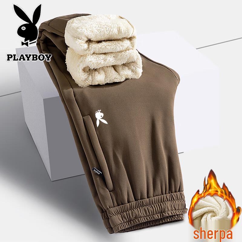 PLAYBOY Men's Autumn/Winter Padded Cuffed Trousers