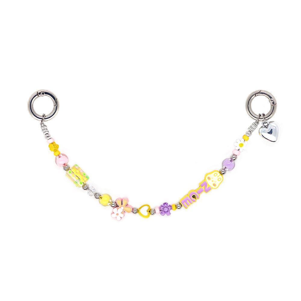 HERLOOK Y2K Mignon Coloré Chaîne de Sac Charme de Téléphone Porte-clés pour Femmes Filles Sac à Main Sac à Dos Bijoux Idée Cadeau Accessoires de Mode