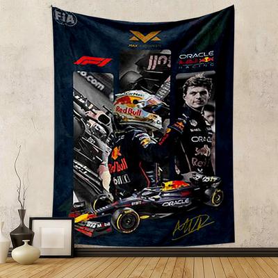 Red Bull Racing F1 Driver Car Helmet Champion Poster Patterned Tapestry for Bedroom and Living Room Home Decor Sofas