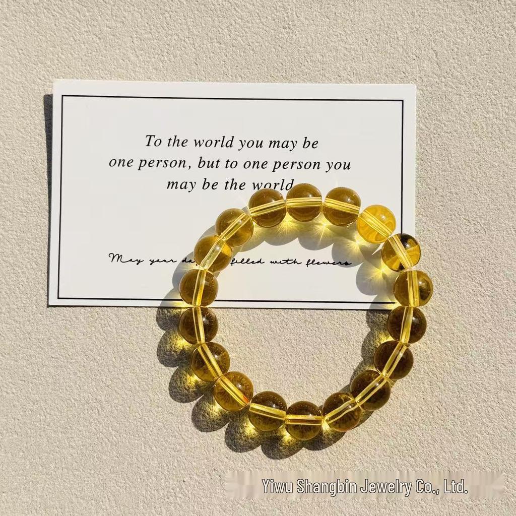 Multicolor Crystal Beaded Bracelet - Women's Korean Style Friendship Jewelry