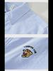 6633 Men's Oxford Long-Sleeve Embroidered Casual Shirt Jacket